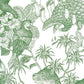 Removable Wallpaper Sticker Type WALLTZ Murayama Tomoaki Tropical Rainforest Double Green TWZ-TFDGR (49cm×3.3m size)
