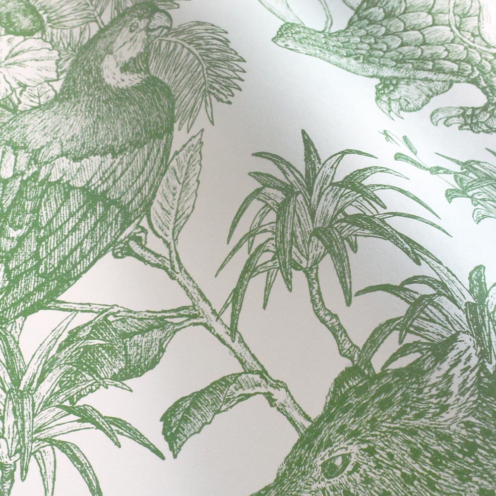 Removable Wallpaper Sticker Type WALLTZ Murayama Tomoaki Tropical Rainforest Double Green TWZ-TFDGR (49cm×3.3m size)
