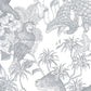 Removable Wallpaper Sticker Type WALLTZ Murayama Tomoaki Tropical Rainforest Double Gray TWZ-TFDGY (49cm×2.5m size)