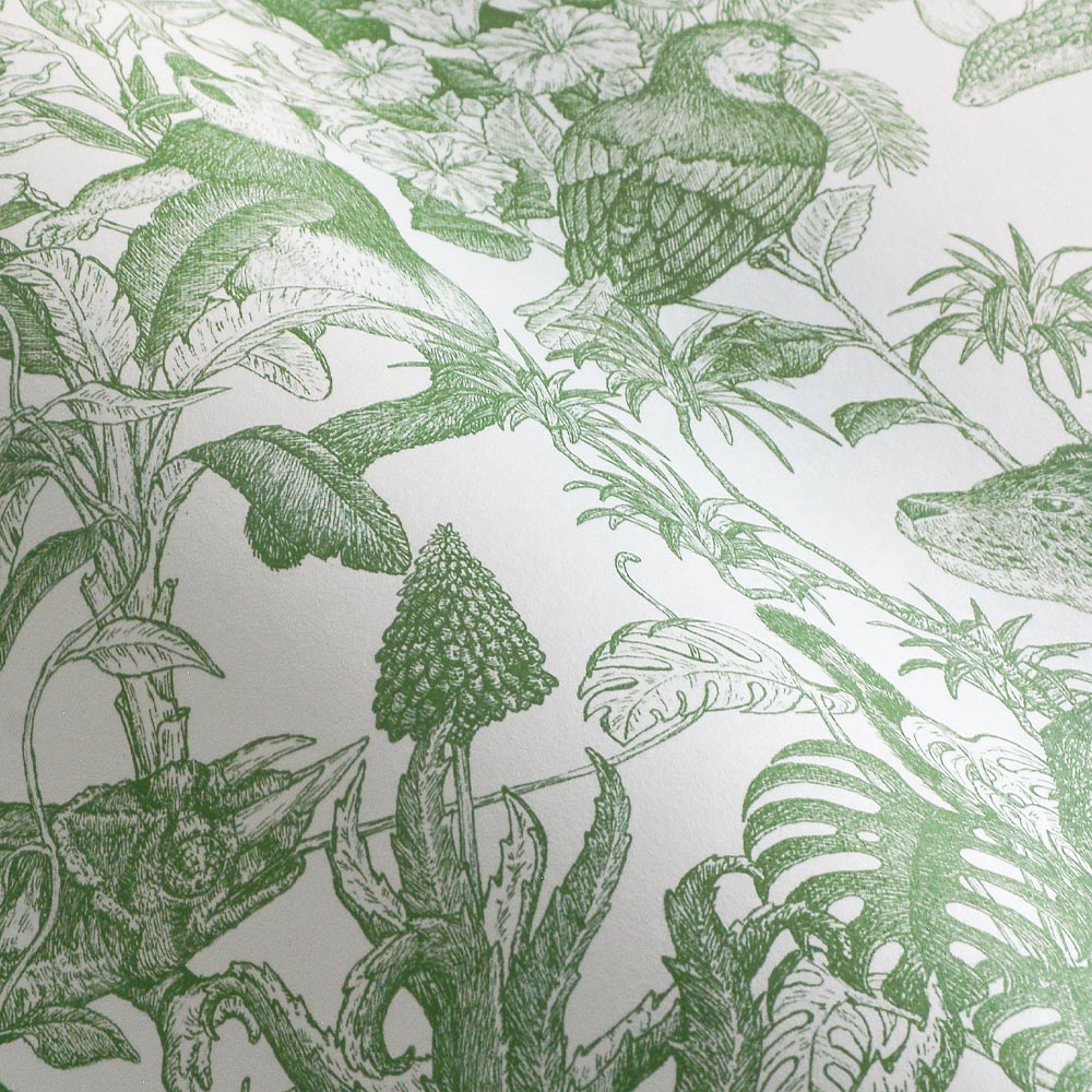 Removable Wallpaper Sticker Type WALLTZ Murayama Tomoaki Tropical Rainforest Green TWZ-TFGR (49cm×2.5m size)