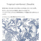 [Sample] Removable Wallpaper Sticker Type WALLTZ Murayama Tomoaki Tropical Rainforest Double Blue TWZ-TFDBL