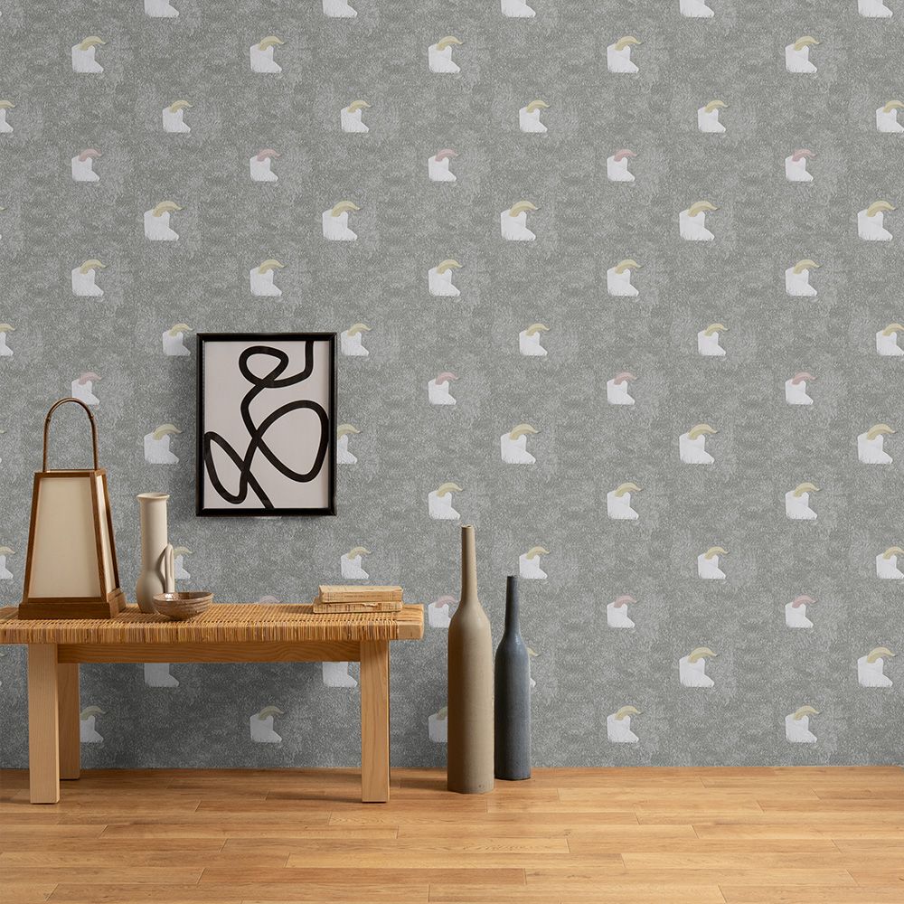 Removable wallpaper Glue-free wallpaper WALLTZ SUMIFUDE banana meets toiletpaper NWZ-BNTP (49cm x 3.3m size)