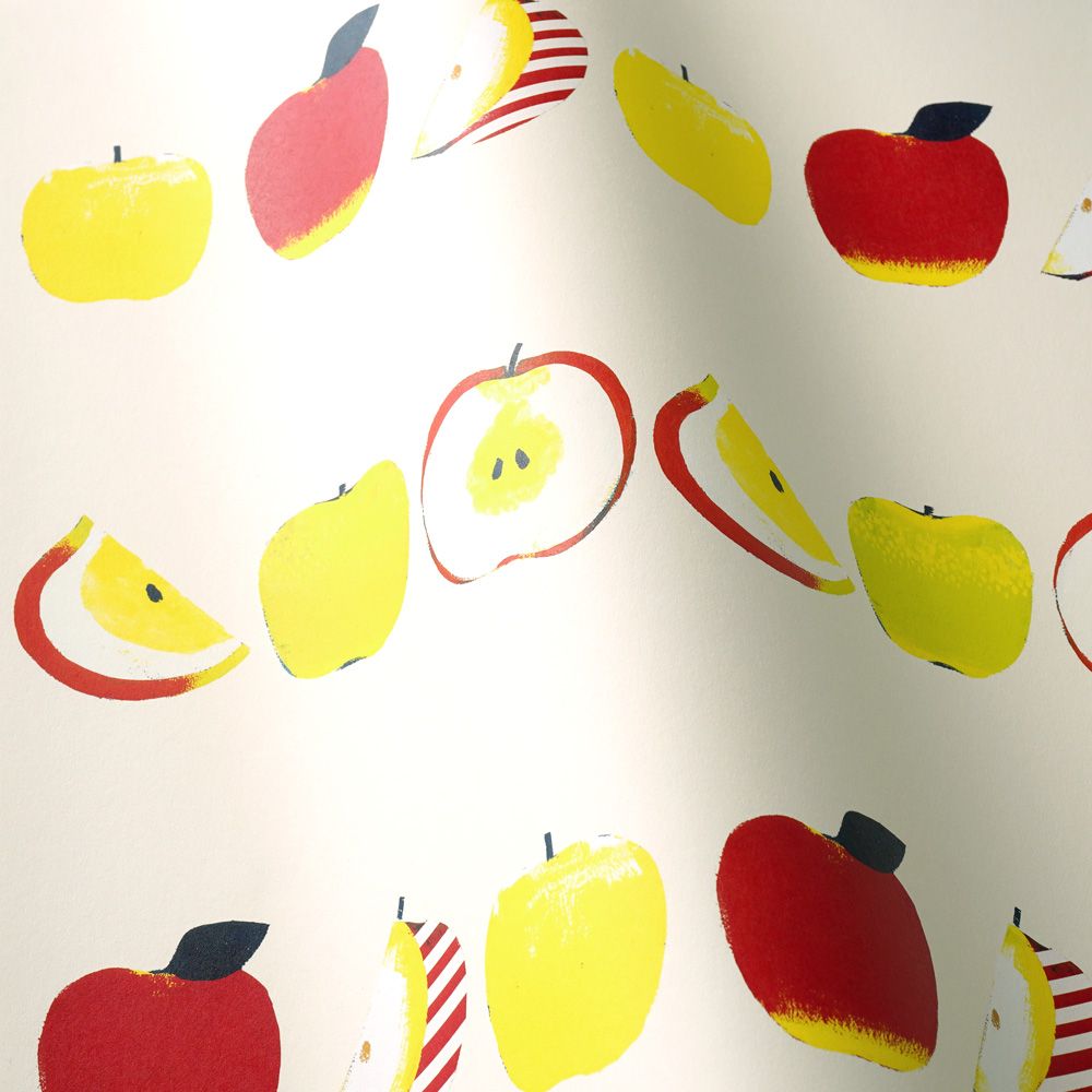 Peelable wallpaper, no-paste wallpaper, WALLTZ Yuki Sato Rolling Apple NWZ-KKRG (49cm x 2.5m size)