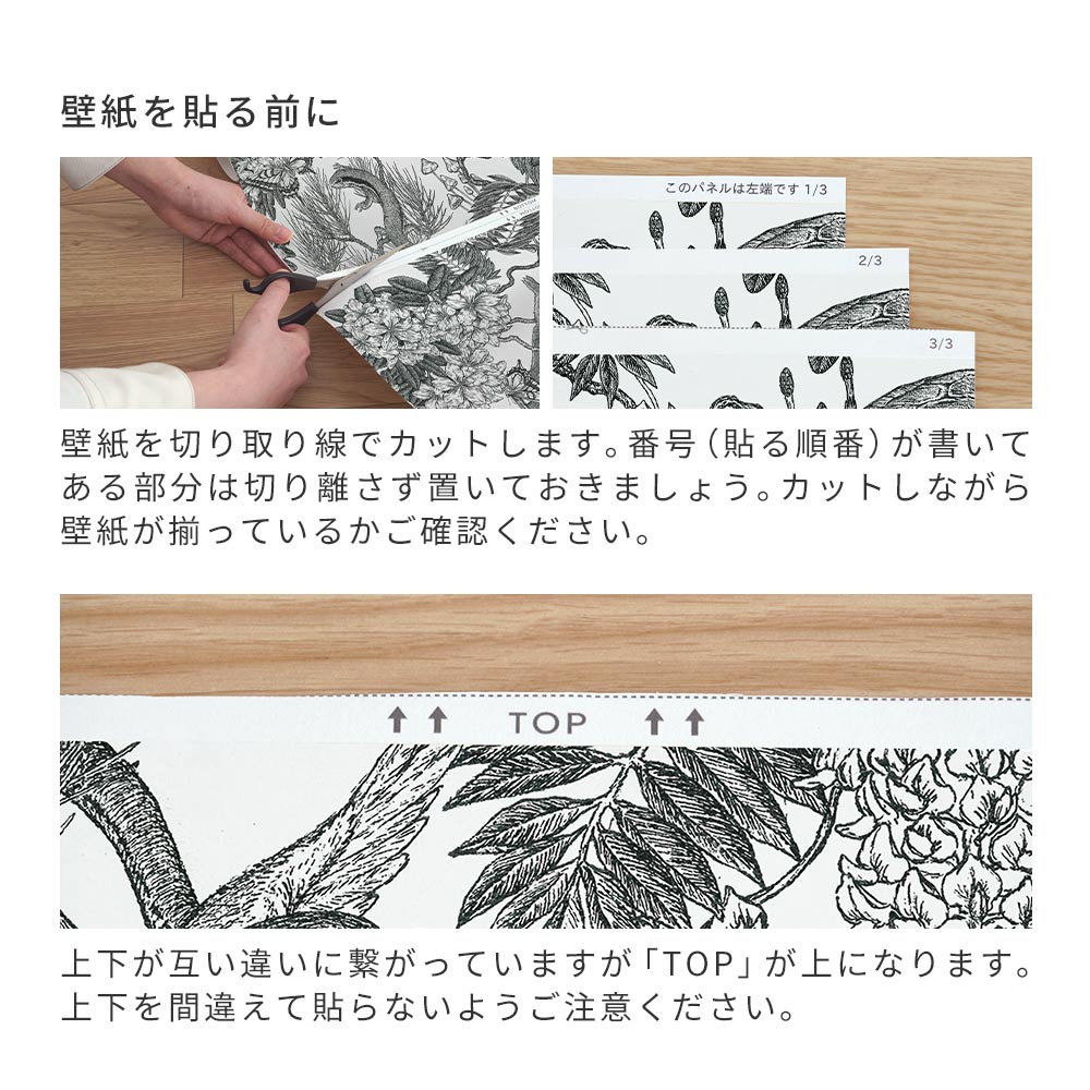Peelable Wallpaper Non-adhesive Type WALLTZ Murayama Tomoaki Tropical Rainforest Double Blue NWZ-TFDBL (49cm×3m size)