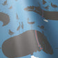 Peelable wallpaper, no-paste wallpaper, WALLTZ Yoshiei Yoshida and Hippo, Blue , NWZ-WKBL (49cm x 3.3m size)