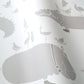 Peelable wallpaper, no-paste wallpaper, WALLTZ Yoshiei Yoshida and Hippopotamus, White , NWZ-WKWH (49cm x 2.5m size)